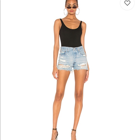 NWT Levi’s 501 High Rise Shorts in Fault Lines Size 25 - Picture 5 of 10